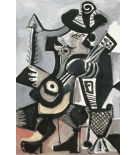 Stampa su tela: Picasso Pablo - La Guitare