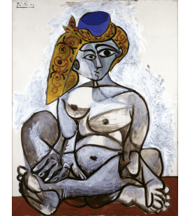 Stampa su tela: Picasso Pablo - Nudo berretto turco