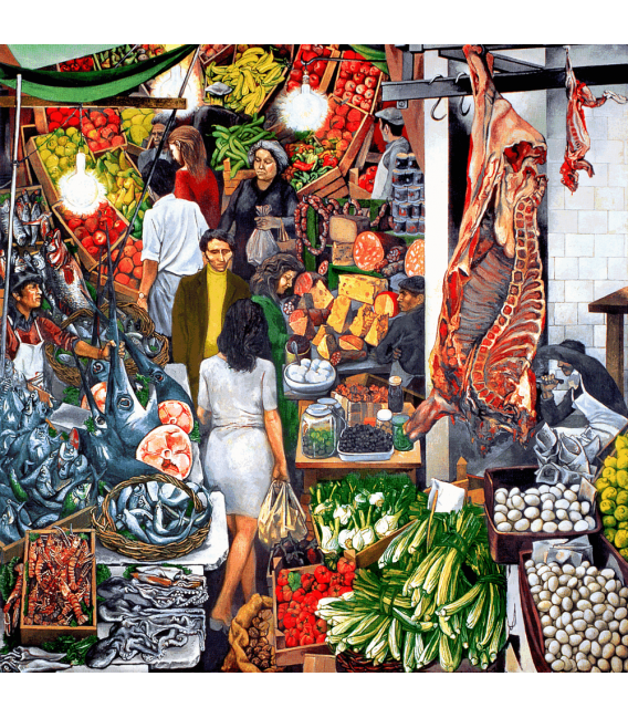 Stampa su tela: Renato Guttuso - Vucciria 1974