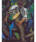Renato Guttuso - Il boscaiolo. Stampa su tela