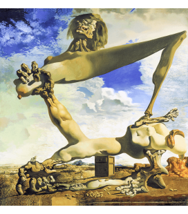 Stampa su tela: Salvador Dalí - Morbida costruzione con fagioli bolliti premonizione di guerra civile
