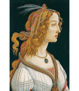 Stampa su tela: Sandro Botticelli - Idealized Portrait of a Lady (Portrait of Simonetta Vespucci as Nymph)