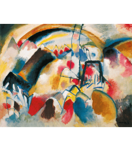 Stampa su tela: Vassily Kandinsky - Paesaggio con Chiesa