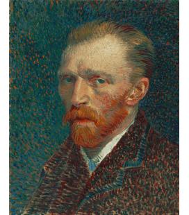 Stampa su tela: Vincent Van Gogh - Autoritratto 1887 bis