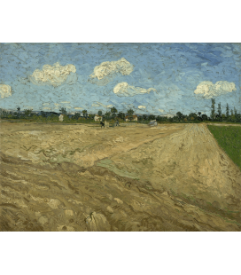 Stampa su tela: Vincent Van Gogh - Campi arati (I solchi)