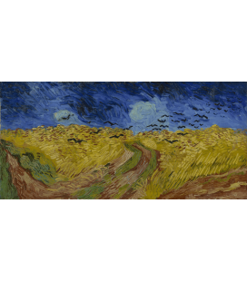 Stampa su tela: Vincent Van Gogh - Campo di grano con corvi