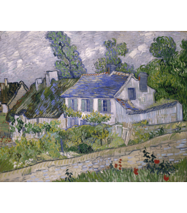 Stampa su tela: Vincent Van Gogh - Case ad Auvers