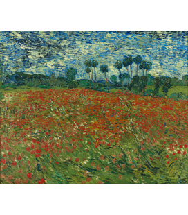 Stampa su tela: Vincent Van Gogh - Campo di papaveri