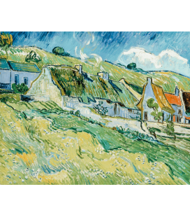 Stampa su tela: Vincent Van Gogh - Cottages