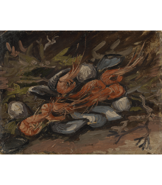 Printing on canvas: Vincent Van Gogh - Prawns and Mussels