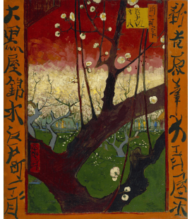 Stampa su tela: Vincent Van Gogh - Giapponeseria, susino in fiore (vicino Hiroshige)