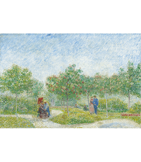Printing on canvas: Vincent Van Gogh - Garden with Courting Couples: Square Saint-Pierre