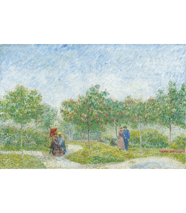 Stampa su tela: Vincent Van Gogh - Giardino con corteggiamento coppie Piazza Saint Pierre