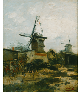 Vincent Van Gogh - Mulini a Montmartre. Stampa su tela