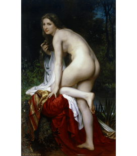 Stampa su tela: William Adolphe Bouguereau - Bagnante