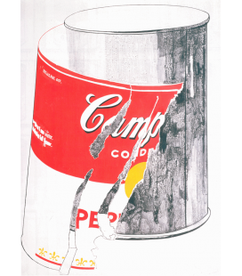 Andy Warhol - Big Torn Campbell's Soup Can (Vegetable Beef). Stampa su tela