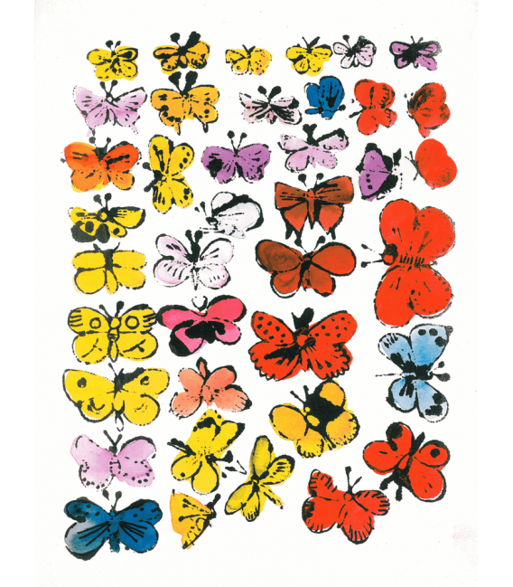 Andy Warhol - Butterflies. Stampa su tela