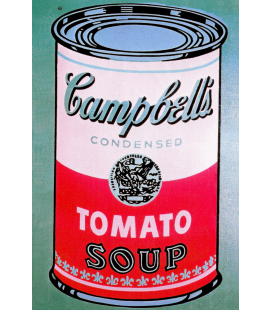 Andy Warhol - Campbell's Soup Can Tomato Rosa. Stampa su tela