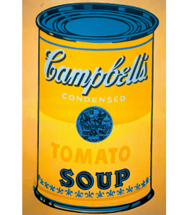 Andy Warhol - Campbell's Soup Can Tomato Yellow. Stampa su tela