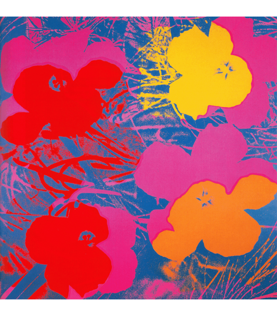Andy Warhol - Flowers 2. Stampa su tela