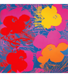 Andy Warhol - Flowers 2. Stampa su tela