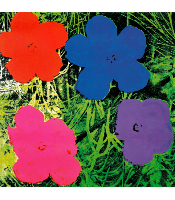 Andy Warhol - Flowers. Stampa su tela