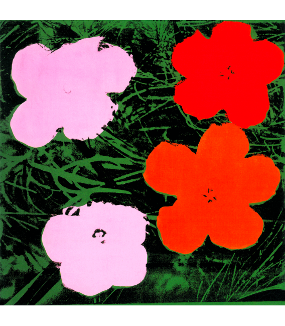 Andy Warhol - Flowers. Stampa su tela