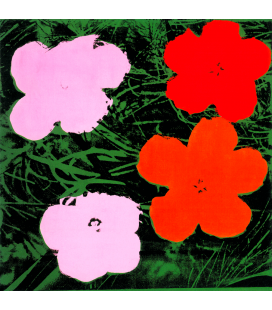 Andy Warhol - Flowers. Stampa su tela