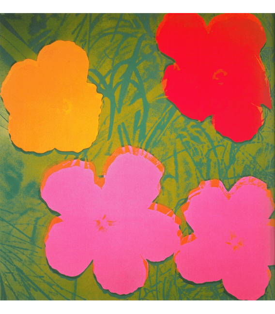 Andy Warhol - Flowers. Stampa su tela