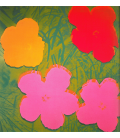 Andy Warhol - Flowers. Stampa su tela
