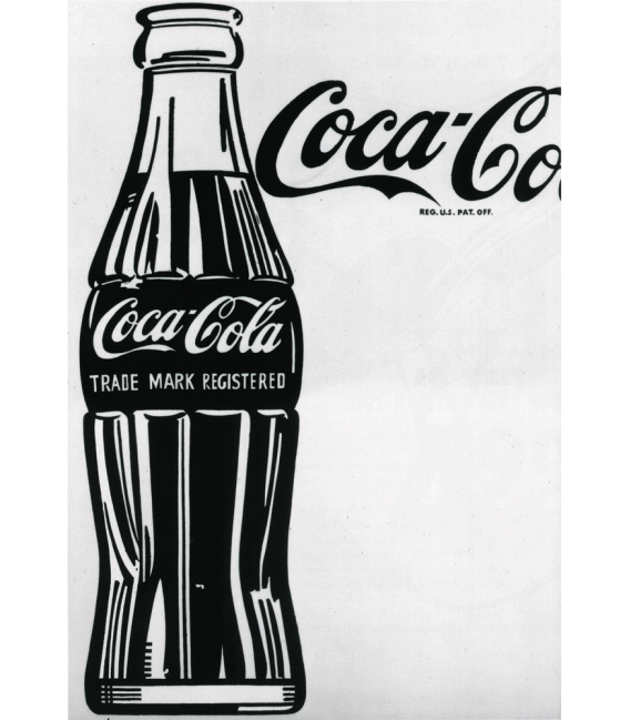 Andy Warhol - Large Coca Cola. Stampa su tela