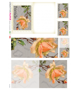 Carta di riso Decoupage: Cartoline Postali con Fiori