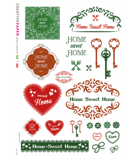 Carta di riso Decoupage: Country Dolce casa