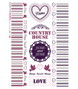Carta di riso Decoupage: Country Home
