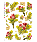 Carta di riso Decoupage: Mazzo di rose rosse