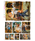 Decoupage rice paper: Argentine tango