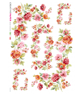 Carta di riso Decoupage: Bouquet di primavera