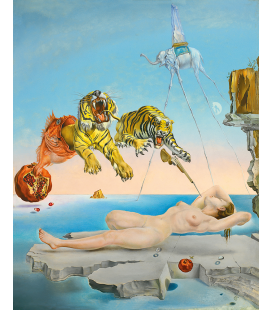 Stampa su tela: Salvador Dalí - Sogno causato dal volo di un ape intorno a una melograna un secondo prima della sveglia
