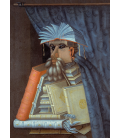 Stampa su tela: Giuseppe Arcimboldo - Il libraio