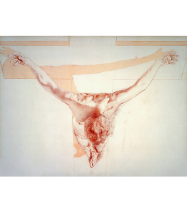 Salvador Dalì - Cristo nella prospettiva Ascensione. Stampa su tela