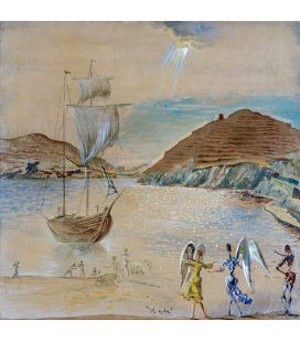 Salvador Dalì - Panorama del porto. Stampa su tela