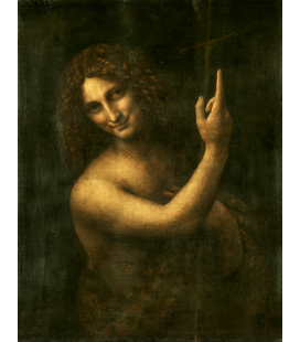 Leonardo da Vinci - San Giovanni Battista . Stampa su tela
