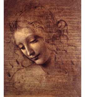 Leonardo Da Vinci. Female Head. Printing on canvas