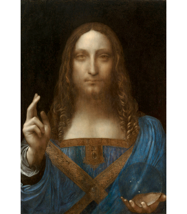 Leonardo Da Vinci. Salvador Mundi. Printing on canvas