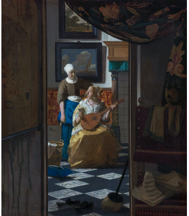 Jan Vermeer - Lettera d'amore. Stampa su tela