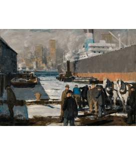 George Bellows - Uomini della banchina. Stampa su tela