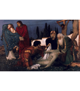 Arnold Bocklin - La deposizione. Stampa su tela