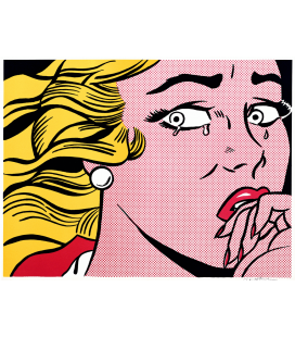 Roy Fox Lichtenstein - Ragazza che piange. Stampa su tela