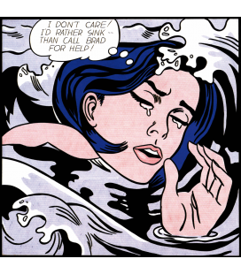 Roy Fox Lichtenstein - Ragazza che annega. Stampa su tela