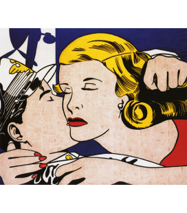 Roy Fox Lichtenstein - Bacio. Stampa su tela
